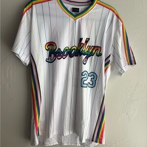 Brooklyn Cycling Jersey Rainbow Stripe Size Small | Pride Jersey Brooklyn 23
